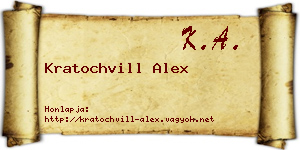 Kratochvill Alex névjegykártya